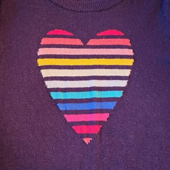 GAP Maternity Comfy Merino Wool Knit Sweater Dress, Medium, Navy Blue Rainbow - Picture 5 of 7